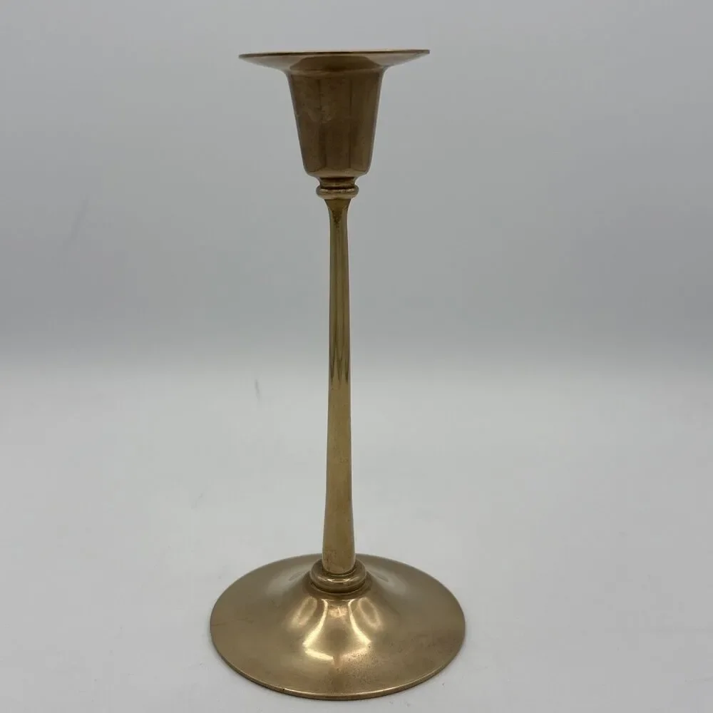 Vintage Brass Tall Stem Candlestick Holder Taper Candle 7